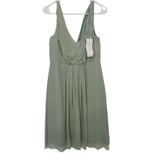 NWT J Crew 'Louisa' Silk Chiffon Midi Dress In Dusty Shale - Sz 10